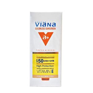 کرم ضدآفتاب بی رنگ ویانا Viana SPF50