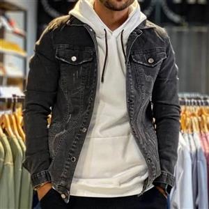 کت جین زغالی مردانه [اورجینال دیلم] کد 5646