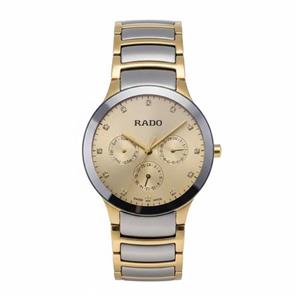 ساعت مچی رادو دیااستار Rado DiaStar مدلR30939702 سه موتوره تقویم دار صفحه طلایی کد 289