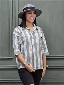 مانتو جلو دکمه زنانه کد 4030149