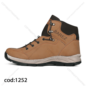 نیم بوت قهوه ای با ساق قهوه ای سوخته بارز(1252)