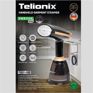 بخارگر تِلیونیکس Telionix مدل THS1116 دارای سیستم  بخار مداوم و مخزن قابل جداسازی با گارانتی اصالت و سلامت کالا