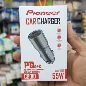 شارژر فندکی فست پایونیر55W مدل PIONEER C8010