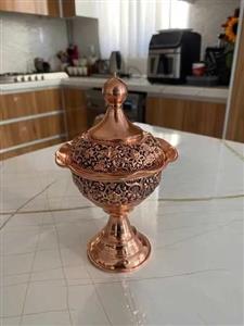 قندان مسی پایه دار شاه عباسی