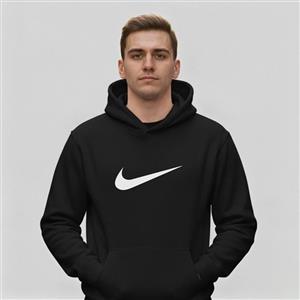 هودی مشکی مردانه طرح برند نایک Nike| استایل اسپرت | کد BR031