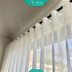 پرده حریر مات مدل مینیمال همراه نوار و دوخت