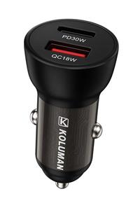 شارژر فندکی شرکت کلومن مدل  Koluman K-C100فست شارژ 48 وات
