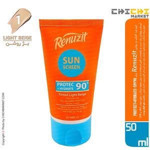 کرم ضد آفتاب بژ روشن رینوزیت مدل PROTECT PLUS HYDRATE-SPF۹۰