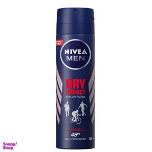 اسپری خوشبو کننده بدن مردانه نیوآ مدل Dry Impact Real Life Tested حجم 150 میلی لیتر