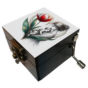 جعبه موزیکال مدل هندلی طرح مادر و نوزاد کد 2007