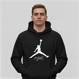 هودی مشکی طرح برند جردن Jordan | استایل اسپرت | کد BR164