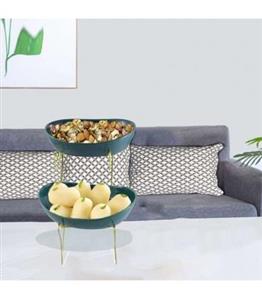 ظرف دو طبقه پذیرایی اِرمیک سرامیکی پایه فلزی منحنی ermeek