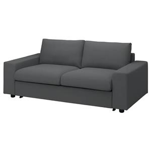 مبل تختخواب شو دو نفره با دسته‌های پهن / خاکستری هالرپ ایکیا مدل VIMLE