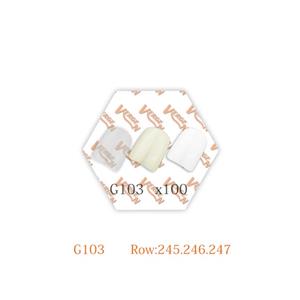ناخن مصنوعی 100 عددی کوتاه شیشه ای با کد G103 برند vergen