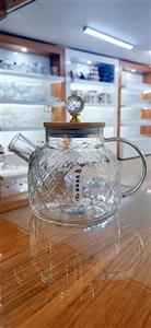 قوری پیرکس درب بامبو برند دلی گلس 1000 میلی