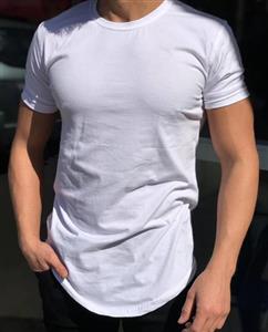 تیشرت ساده بیسیک سفید پنبه براش مردانه با کیفیت | اورجینال دیلم