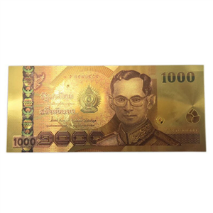 اسکناس تزئینی طلایی طرح 1000 بات تایلند