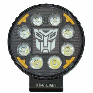 سفارش عمده چراغ پروژکتور گرد طرح ترنسفورمرز ۸ لنز و چشمک زن king light 80074 ( پک ۵ عددی )