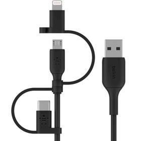 کابل شارژ 1 به 3 بلکین طول 1 متر مدل Belkin CAC001bt1M