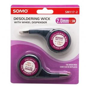 پک دوتایی سیم قلع کش 1.5متری عرض 2mm سومو SOMO مدل SM117-2