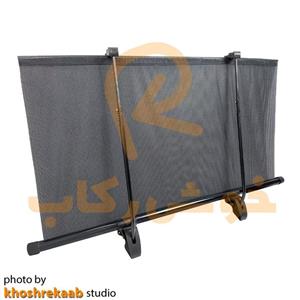 پرده عقب ELX کشویی دو میل توری با پایه فلزی