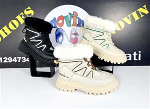 نیم بوت خزدار ، زیپ دار دخترانه و پسرانه گرم و راحت و بادوام