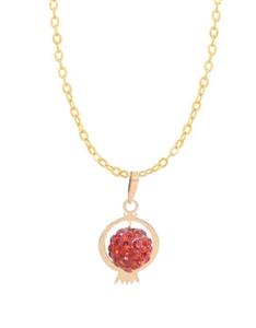 گردنبند طلا انار سواروسکی 03 
