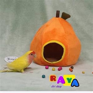 لانه پرنده پارچه ای مدل کدو تنبل سایز متوسط.ارسال رایگان