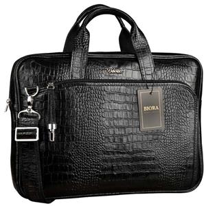 کیف اداری مردانه چرم طبیعی کروکودیلی بیورا مدل eez117