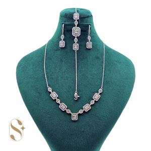 سرویس نقره زنانه مدل امرالدکات کد SilverSet-S649