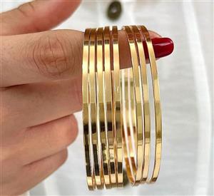 النگو اینه ای 2 میل از برند ysx طرح طلا