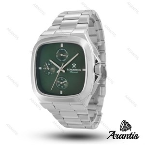 ساعت رومانسون مردانه دایمند سه موتوره مردانه صفحه سبز m-10056