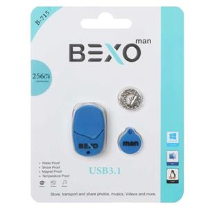 فلش 256GB USB3.1 BEXO B-715 آبی کاربنی