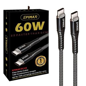 کابل پاوربانک دو سر تایپ سی EPIMAX EC-23 120CM