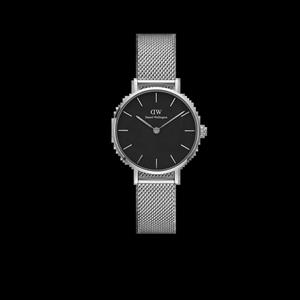 ساعت مچی زنانه دنیل ولینگتون حصیری نقره ای مشکی 32 میلی متری