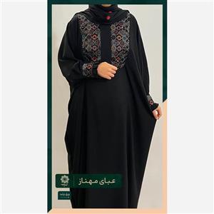 مانتو عبایی سوزن دوزی پارچه کرپ الیزه ممتاز 
