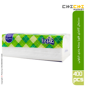 دستمال کاغذی ۴۰۰ برگ فلورا (بسته بندی نایلونی)