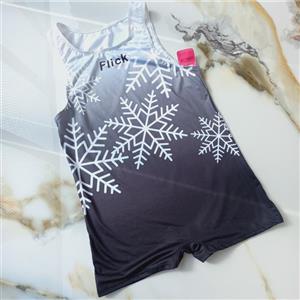 مایو مایو زنانه نیم پا مشکی سفید طرح دار برند اروپایی Flick ضد کلر