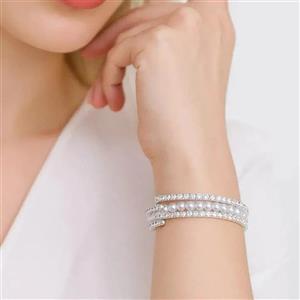 دستبند نقره ریز مروارید کد BA00029 