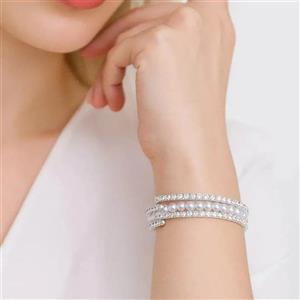 دستبند نقره ریز مروارید کد BA00029 