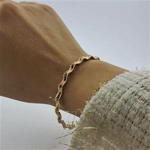 دستبند طلایی موج ژوپینگ کد BA00048