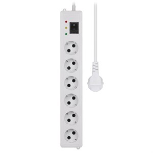 محافظ برق آنالوگ 6راهی کامپیوتر و صوتی تصویری (5متری) گرین لاین کد GLP106