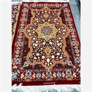 فرش دستباف گل و ابریشم اصفهان 3 متری