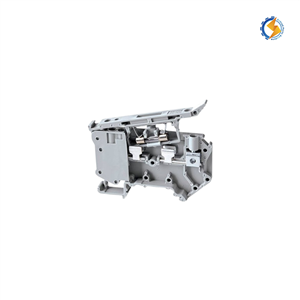 ترمینال ریلی سری پیچی فیوزی دو طبقه چراغدار سایز 4 RT/SF4-2L-LD رعد