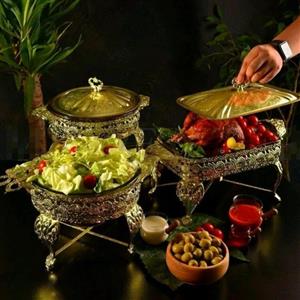 سوفله خوری آنتیک ، طلایی ، نقره ای  