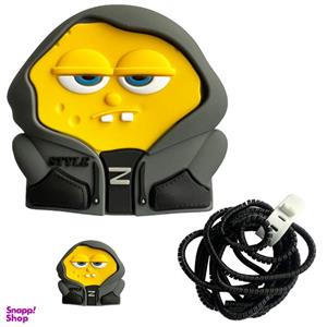 محافظ کابل طرح باب اسفنجی به همراه محافظ شارژر دیواری 20 وات اپل مجموعه 4 عددی