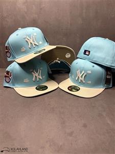 کلاه کپ فیت بک NY آبی کرم کد233