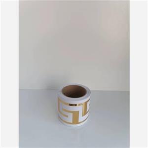 برچسب قرنیز و بوردر طرح ورساچه طلایی و سفید عرض 10 سانت