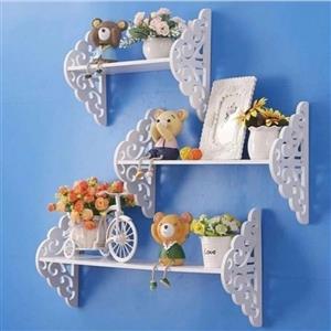 شلف دیواری طاقچه سه سایز بغل دار تزئینی