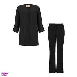 مانتو و شلوار زنانه السانا مدل مهزاد کد 227301 رنگ مشکی